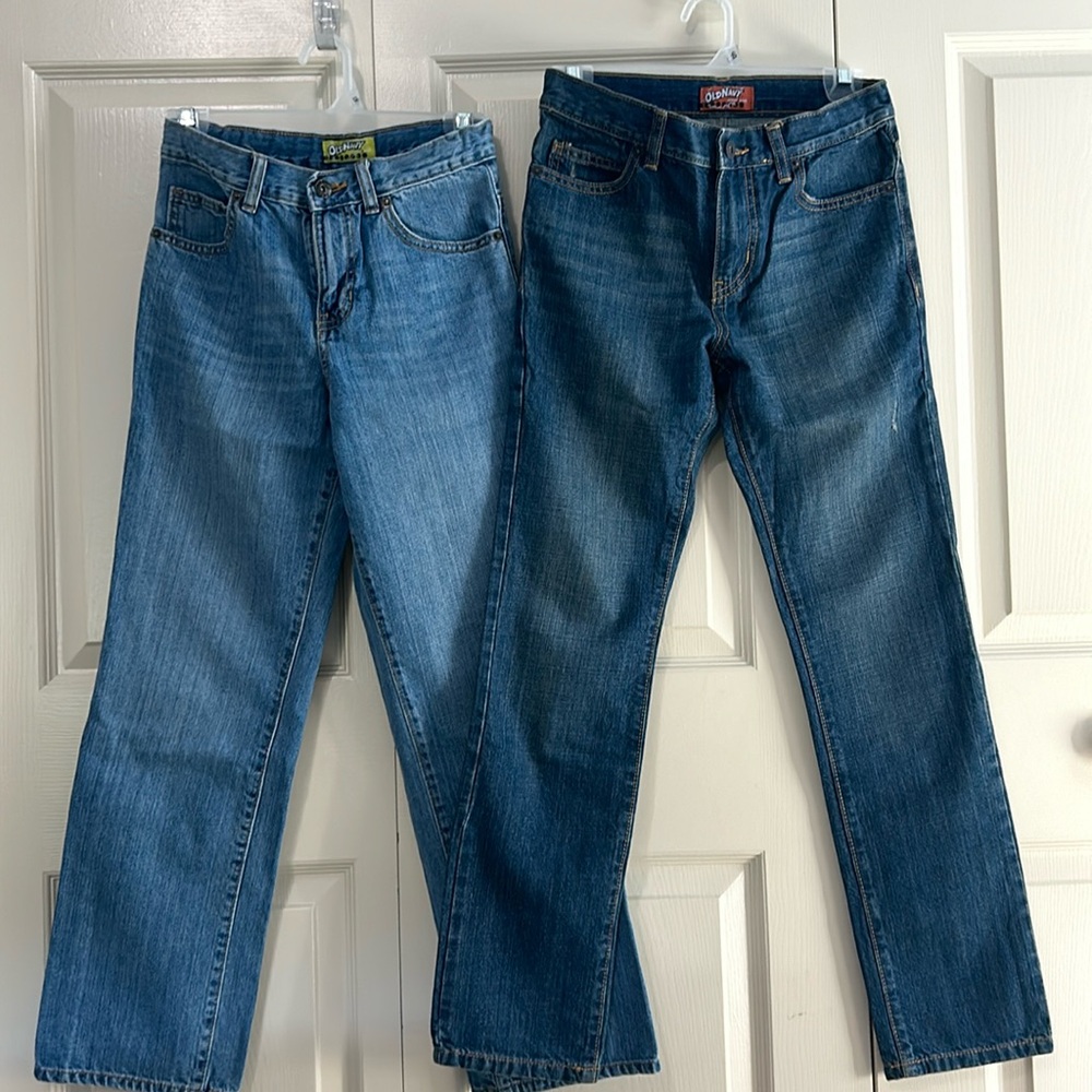 2 pairs of Old Navy jeans. Size 12 regular.